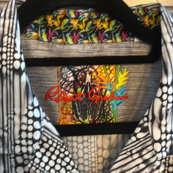 Robert Graham GOLIATH $198 Classic Fit Short Sleeve Shirt XL - Picture 3 of 7